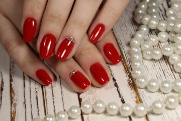 beautiful red nails