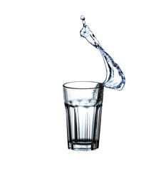 Glass of water splash