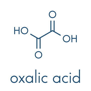 Oxalic Acid Molecule. Skeletal Formula.