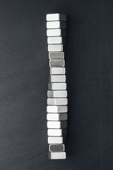 neodymium magnets spiral, black background