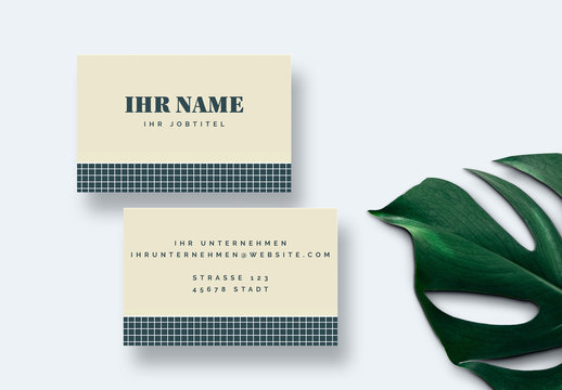 Klassisches Visitenkartenlayout