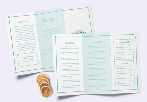 Dise&ntilde;o de men&uacute; atractivo