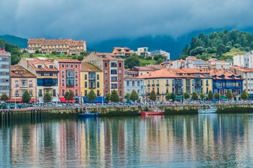 The beautiful town of Ribadesella, on the Cantabrian Sea, birthplace of the Spanish Queen,...