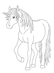 fairy unicorn, coloring page