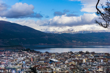 Fototapeta premium Panoramic view of Ioannina in Greece