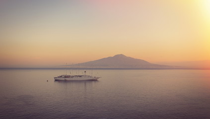 Cruise ships in the sea