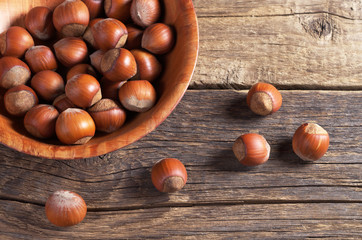 Hazelnuts in a bowl