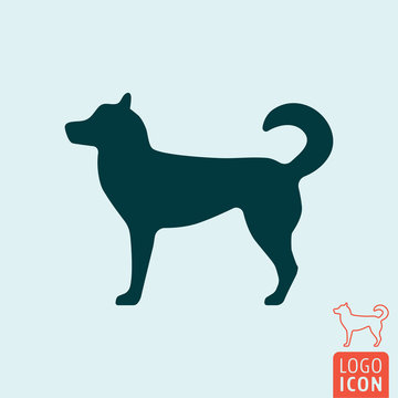 Dog icon isolated