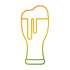 beer glass cold drink beverage image vector illustration