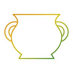 ceramic pot handle empty icon vector illustration