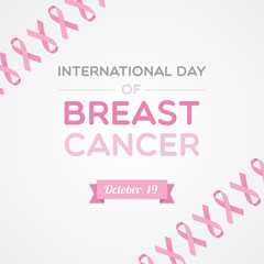Naklejka na ściany i meble International Day of Breast Cancer