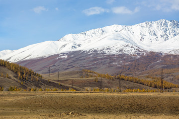 Fototapeta premium View of the mountain North-Chuya ridge of Altai Republic, Russia.