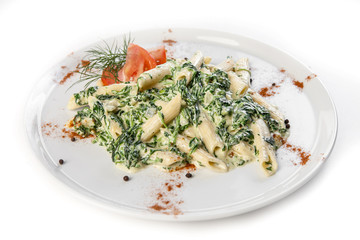 penne ze szpinakiem
