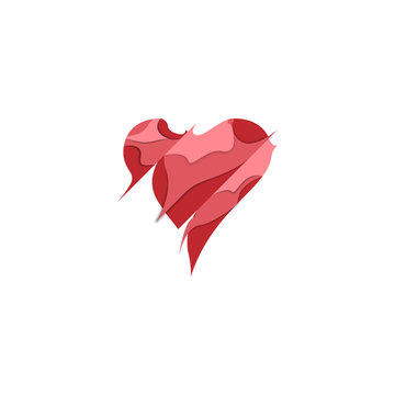 Stylized heart. Images for design. Vector illustration