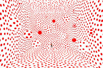 Red polka dots room