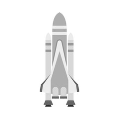 Space shuttle icon, flat style