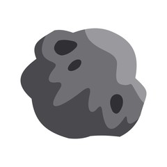 Asteroid icon, flat style