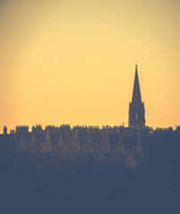 Edinburgh Tenements At Sunset