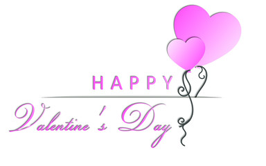 Valentine’s Day greeting card. Web banner. Vector illustration. 