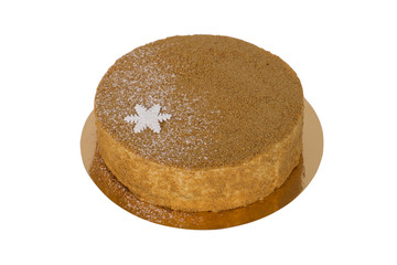 Honey cake, isolated on white background