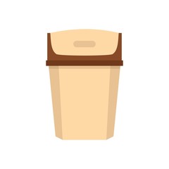 Big trashcan icon, flat style