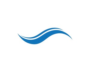 Water Wave symbol and icon Logo Template