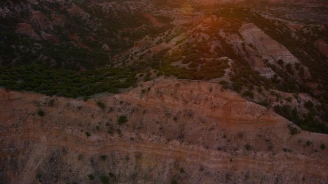 Palo Duro Canyon at sunset in Amarillo, Texas