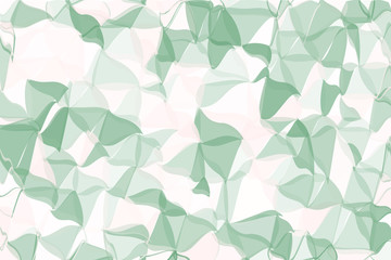 Pale green, beige polygonal abstract background. Low poly crystal pattern. Design with triangle shapes. 