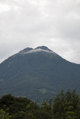 Stunning view of volcano in Guatemala called Agua. 3,760 m. Central America. Nature reserve attractive landscape tourism.