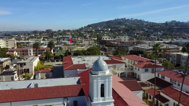 La Jolla, CA - Presbyterian Church - Drone Video  Aerial Video of La Jolla Presbyterian Church. Church has expanded and evolved considerably since its humble beginnings in 1905