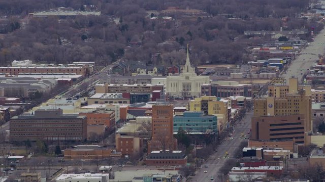 Ogden, Utah circa-2017, Aerial shot Ogden, Utah