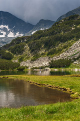 Fototapeta na wymiar Amazing Landscape of Muratovo Lake, Pirin Mountain, Bulgaria