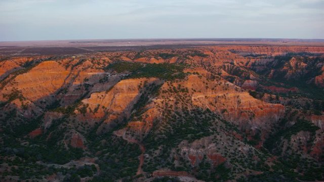 Palo Duro Canyon at sunset in Amarillo