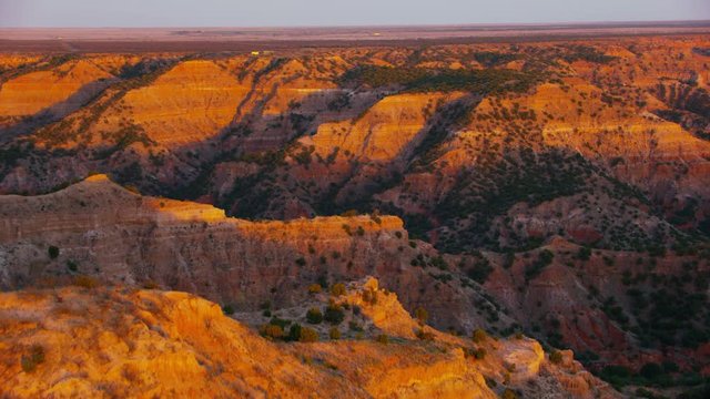 Palo Duro Canyon at sunset in Amarillo, Texas