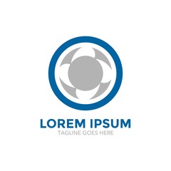 abstract manufacturing logo. vector. editable