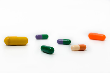 medications isolated on white