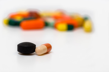 medications isolated on white