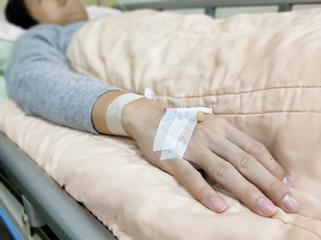 patient man on hospital bed