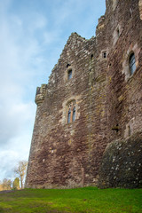Fototapeta na wymiar Doune Castle located in the Stirling district of central Scotland, UK