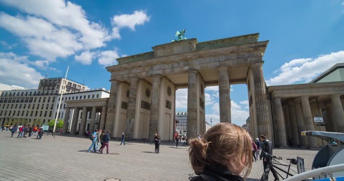 Moving timelapse of Brandenburg Gate