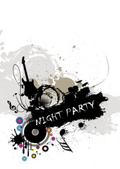 Night party poster.Abstract background