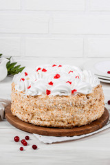 Cake shot in studio in decor