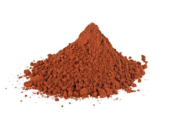 Cocoa powder isolated on a white background