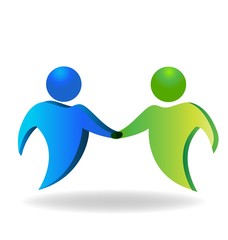 Handshake partners business friends logo vector - 187838735