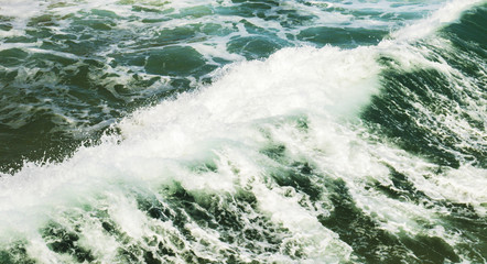 White water created by a strong breaking wave