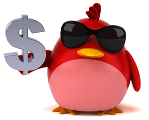 Red bird - 3D Illustration