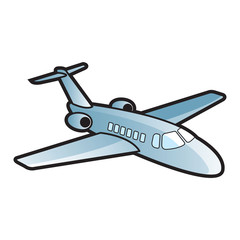 isolated air plane vector cartoon