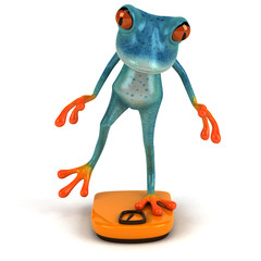 Fun frog - 3D Illustration