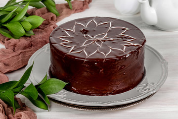 Cake shot in studio in decor