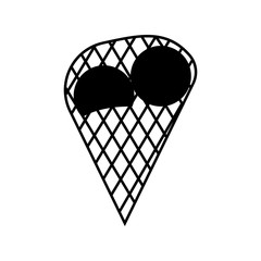 Fototapeta na wymiar ice-cream on the wafer icon. Ice cream element icon. Premium quality graphic design. Signs, outline symbols collection icon for websites, web design, mobile app, info graphic
